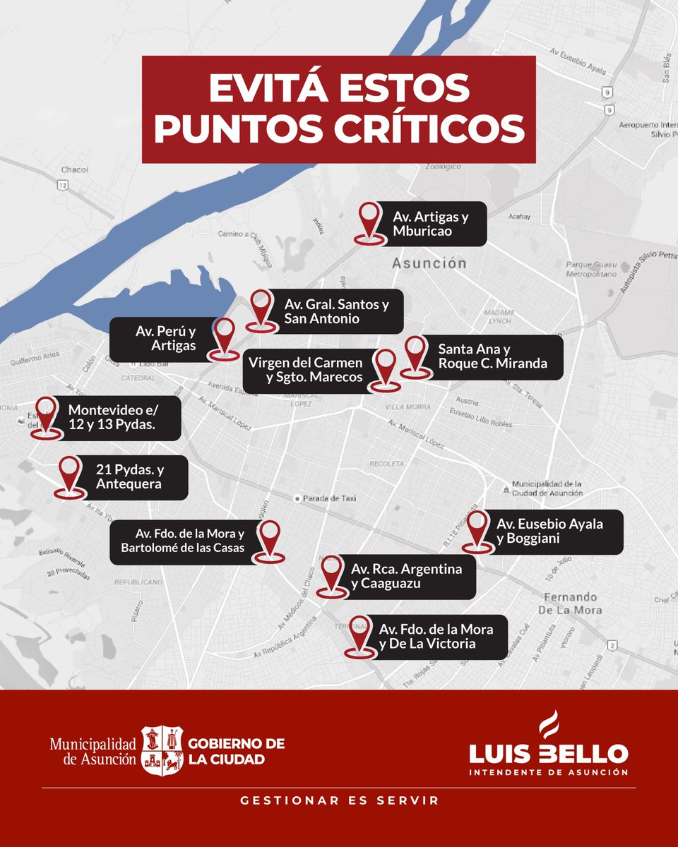 asu_transito's tweet photo. ⚠️ ¡ATENCIÓN CONDUCTORES! ⛈️
​Debido a las fuertes lluvias, instamos a manejar con extrema precaución. Evitá las siguientes zonas para prevenir incidentes https://t.co/HHflxQ3Hby