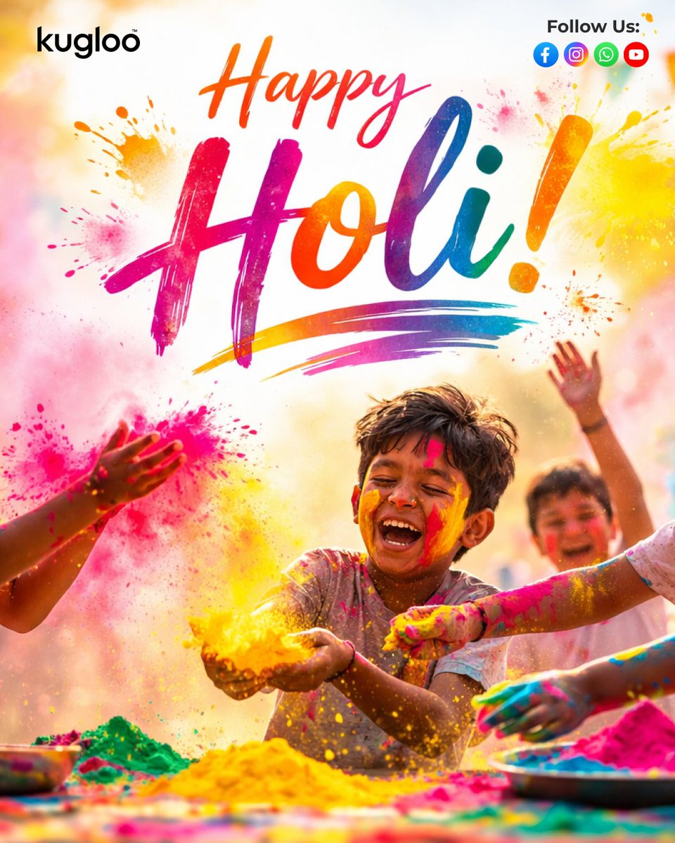 kugloo's tweet photo. Wishing you a super-duper, color-splashing, fun-tastic day filled with giggles and friendships! Happy Holi from all of us at Kugloo!

https://t.co/fqxwXyLw8D https://t.co/3lDjGvgLfY