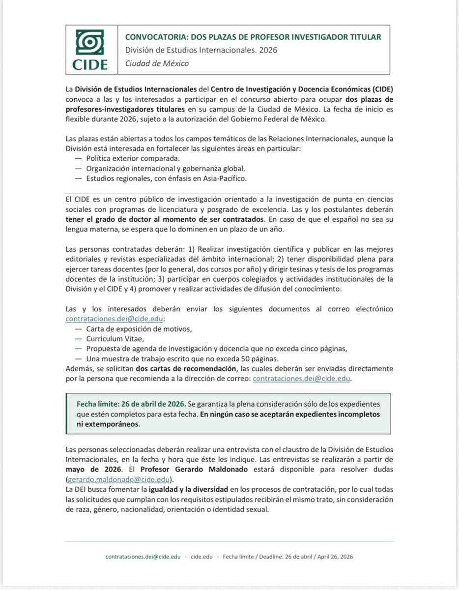 CIDE Migración tweet media