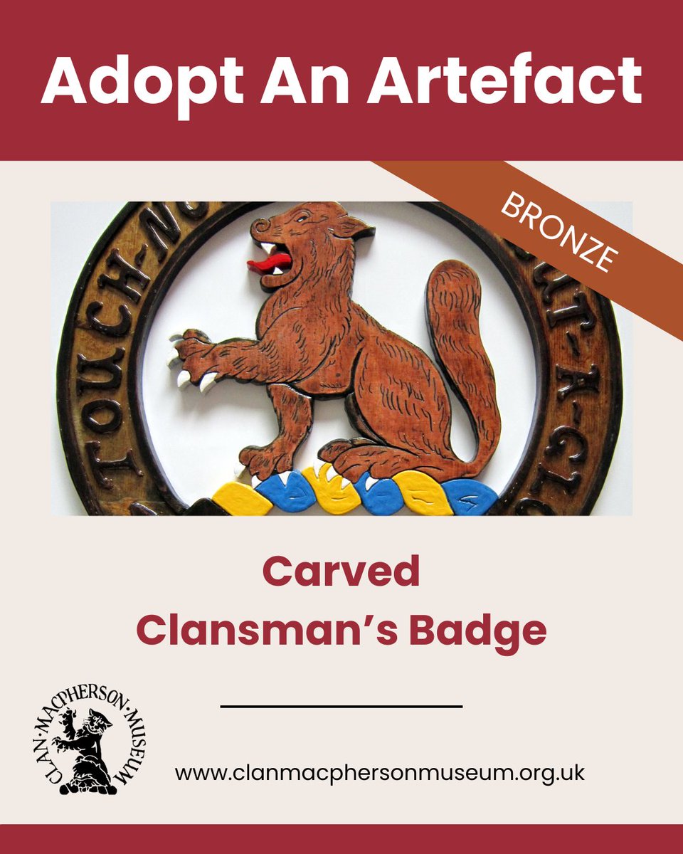 CMacphersonM's tweet photo. This finely carved wooden badge took a clansman 40 hours to complete and is a true labour of love!

Every detail is a lasting expression of skill and heritage.

🔗 Learn more: https://t.co/KxdCaIvYIL

#ClanMacpherson #Macpherson #Museum #Scotland #AdoptAnArtefact https://t.co/edQfEuZ4nO
