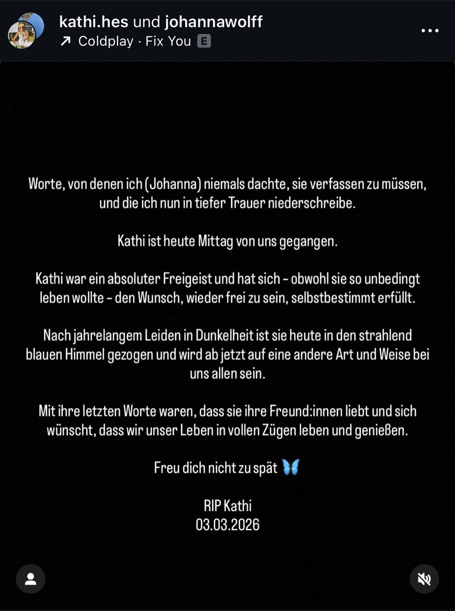 __RiverSong's tweet image. Ich kann das bald nicht mehr. Kathi ist damals im gleichen Jahr erkrankt wie ich.
Wie viele von uns braucht es noch?
Warum passiert nichts?
Warum macht niemand etwas?
Warum interessiert es niemanden?!

@ninawarken @DoroBaer @BMG_Bund @bmftr_bund #MECFS