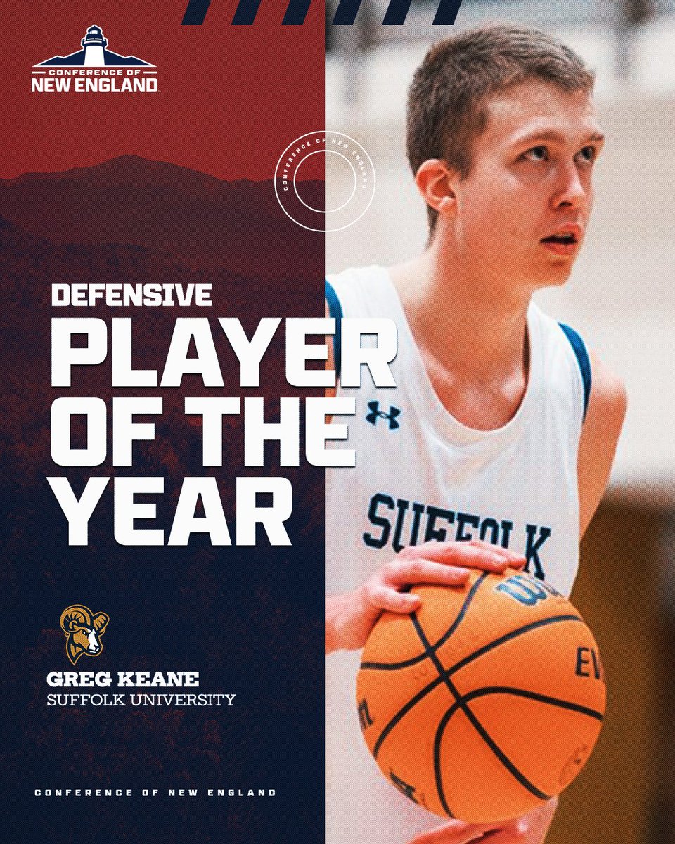 CNE_Sports's tweet photo. 🏀 Your 2026 #CNE Men's Basketball Defensive Player of the Year - from @gosuffolkrams, Greg Keane!

#LeadAsONE | #ONENewEngland https://t.co/7jXJfKIXgV