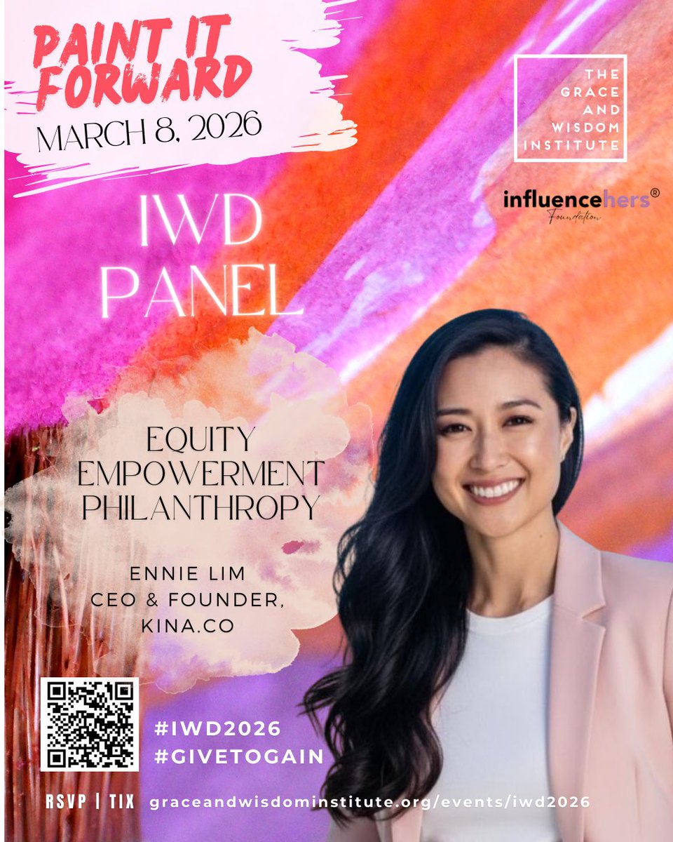 ennielim's tweet photo. I’m honored to be joining the incredible women of Grace &amp; Wisdom for their #InternationalWomensDay panel to support enrichment programs for girls of colors. #IWD2026 https://t.co/SqKCd6QJZt
