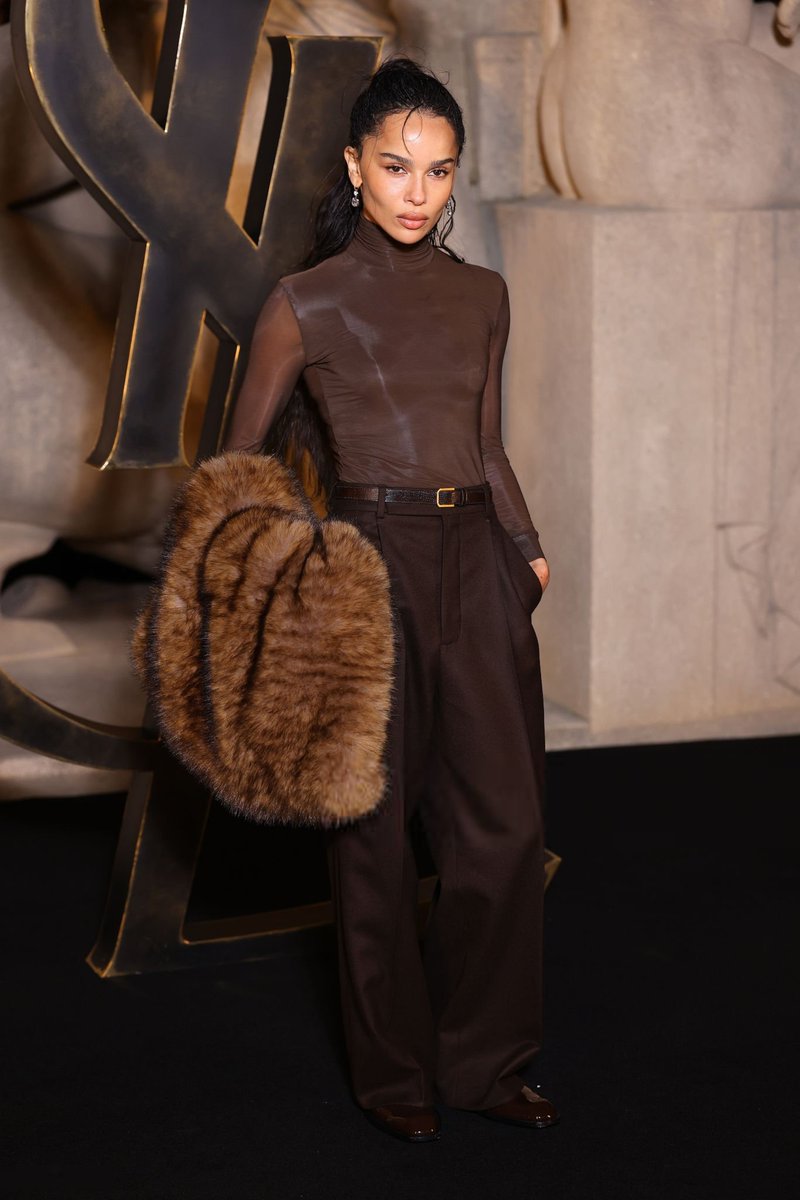 Zoë Kravitz attends the Saint Laurent Womenswear Fall/Winter 2026-2027 show.