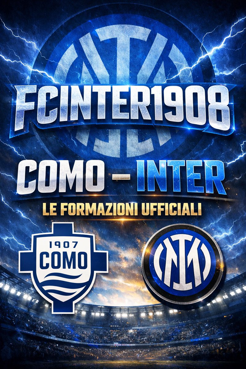 marifcinter's tweet image. COMO-INTER, LA FORMAZIONE UFFICIALE

Martinez, Bisseck, Acerbi, Bastoni, Darmian, Frattesi, Calhanoglu, Sucic, Carlos Augusto, Diouf, Esposito

@fcin1908it 

#ComoInter #Fcinter1908 #CoppaItalia