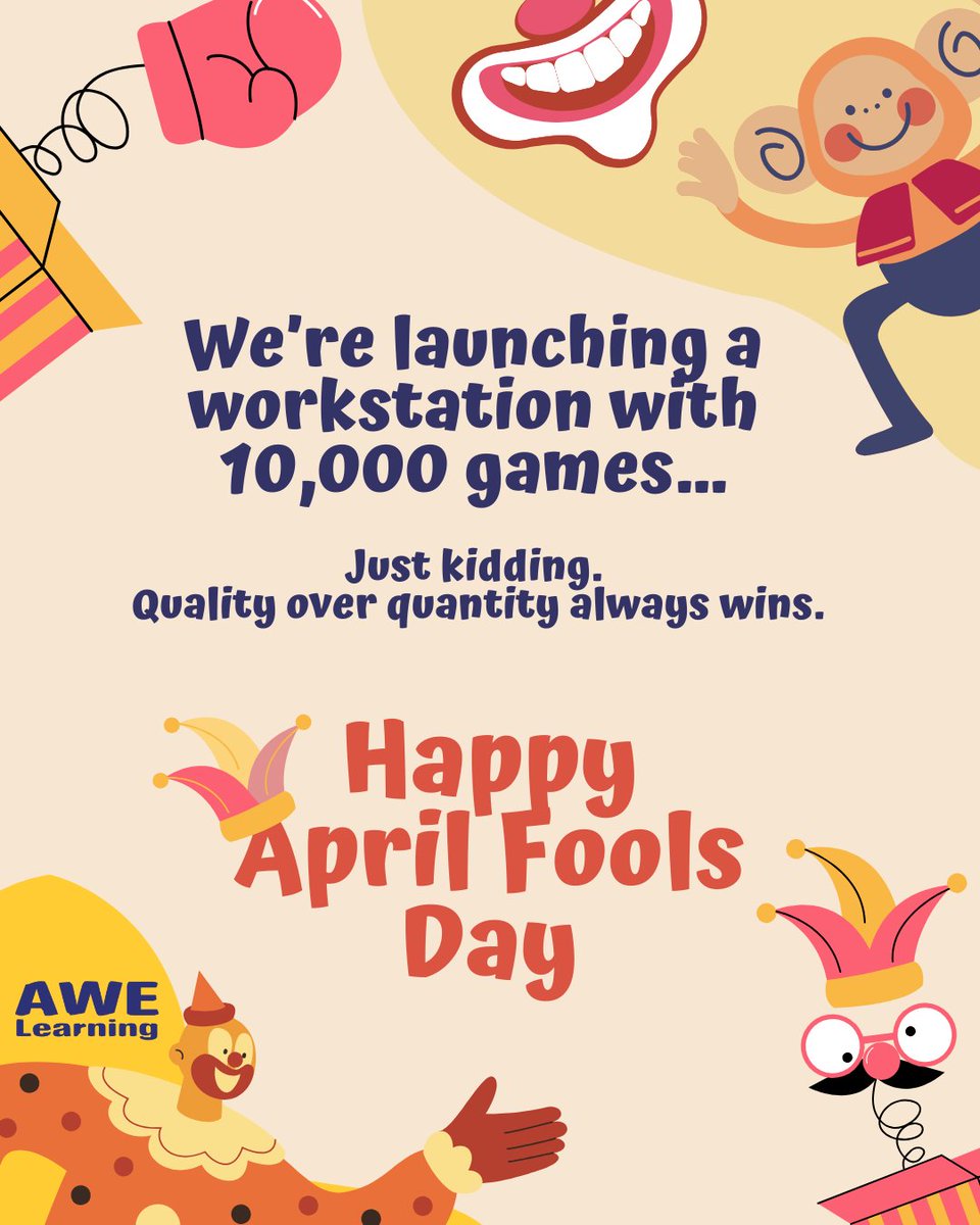 Just a little April Fools fun.
We promise the learning stays real. 📚

#AprilFools #EdTech #AWELearning