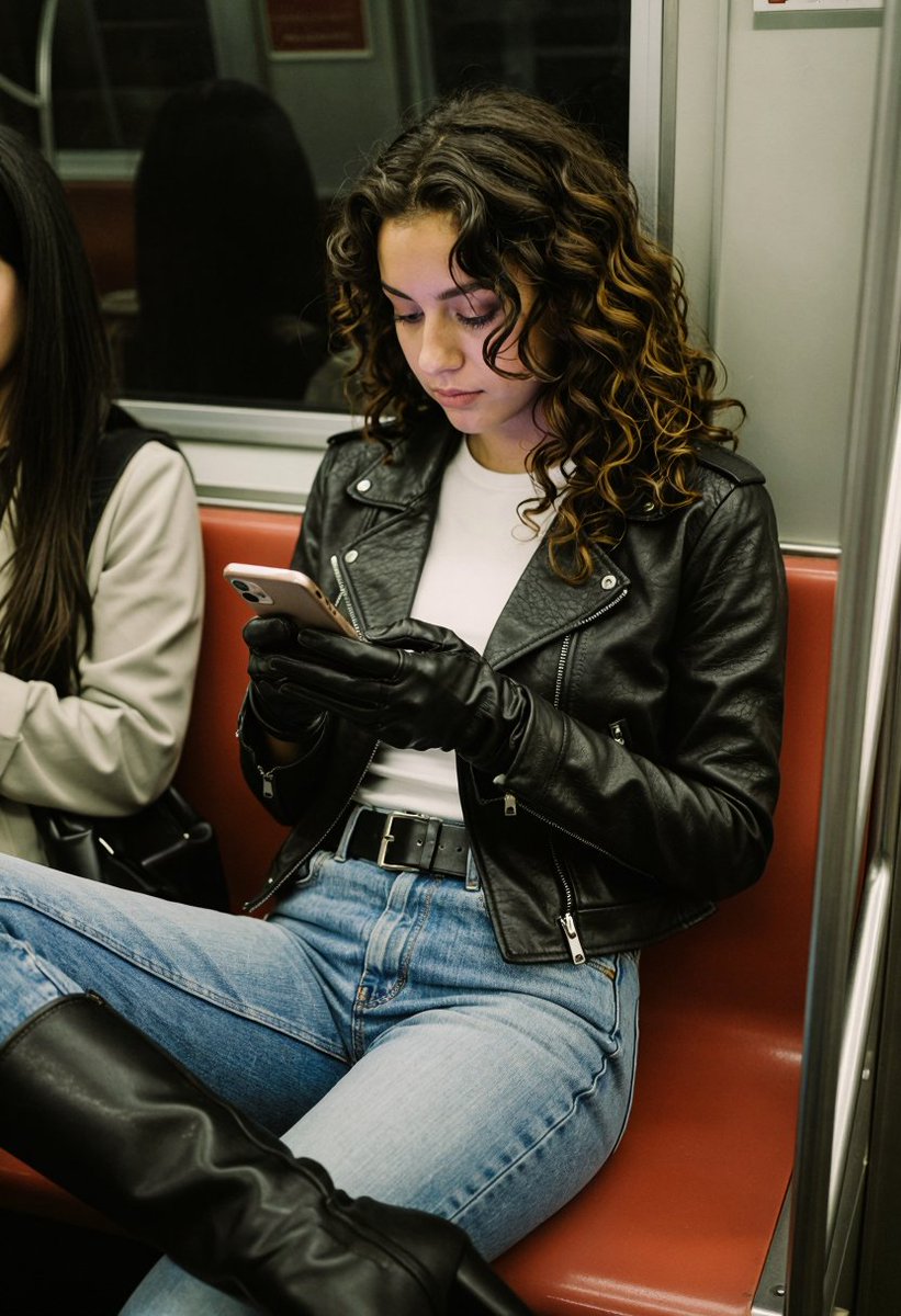 leatherpro77's tweet image. Candid. 

#leatherjacket #leathefetish #leather