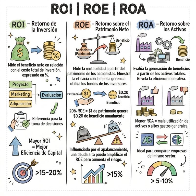 JoseMaGarciaSua's tweet photo. Muchos hablan de rentabilidad, pero confunden ROI, ROE y ROA… ¿sabes cuál mirar primero?

ROI: inversión.
ROE: accionistas.
ROA: activos.

Separarlos evita confundir rentabilidad con eficiencia.