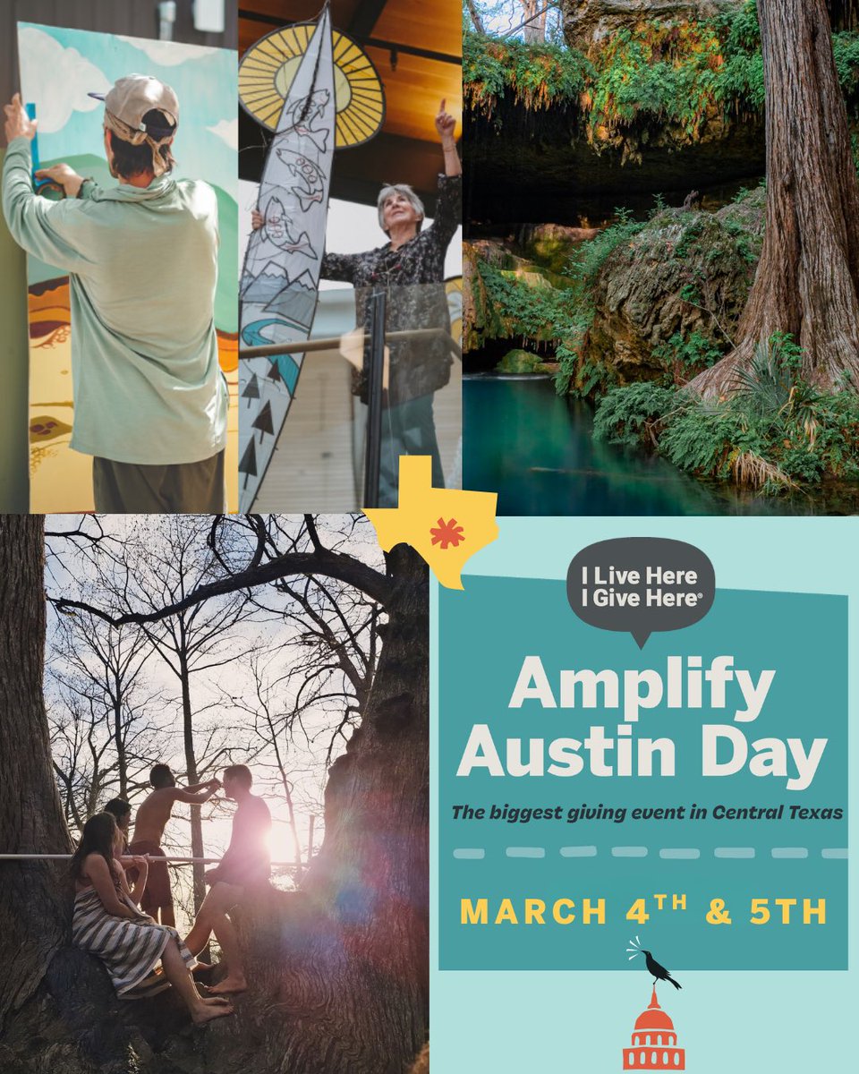 Amplify Austin begins tomorrow, March 4th, but Early Giving is open now! 

Every dollar donated, up to the first $20,000 will be matched by a generous donor. 

Visit the link in our bio to learn more about our 2026 goals and to donate today!