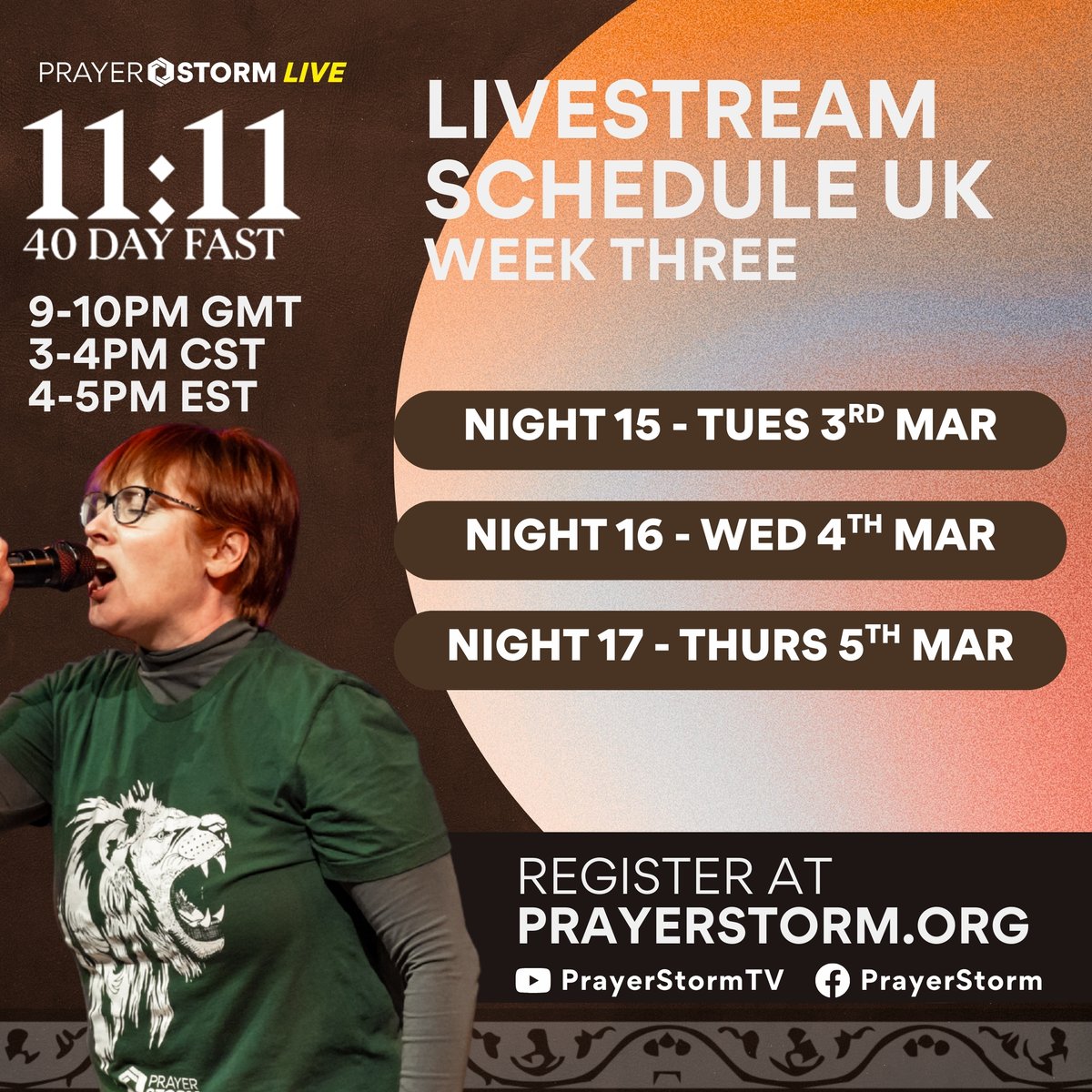 PrayerStormUK's tweet photo. We're PRESSING IN DEEPER! 🙏🏼🔥
We have been SO encouraged to see so many of you tuning in to our nightly lives and praying with us for muslims to encounter JESUS!
Let's keep praying together online on FB and YT at PrayerStormTV 🖥
#1111Fast #GlobalFast #PrayerStorm https://t.co/QY52LhLrJk