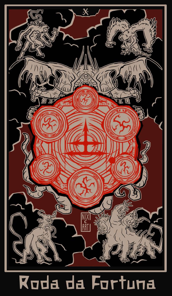 ''seis sacrifícios, seis estigmas, seis desejos, seis intenções, seis escolhidos e seis luas''
A Roda da fortuna 
#OrdemParanormal #Hexatombe