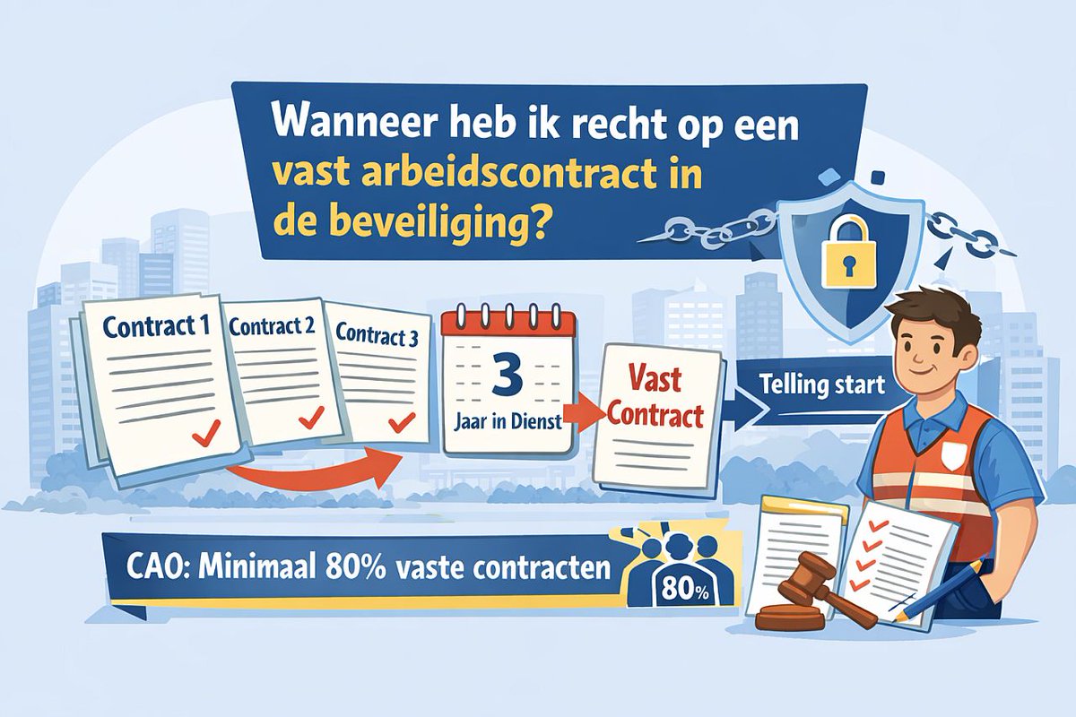 BeveiligerJobs's tweet photo. Werk je in de #beveiliging met een tijdelijk #contract? Dan wil je  natuurlijk weten wanneer dat overgaat in een vast #arbeidscontract. https://t.co/hFkE8VxvEJ https://t.co/v42fZ8sPyG