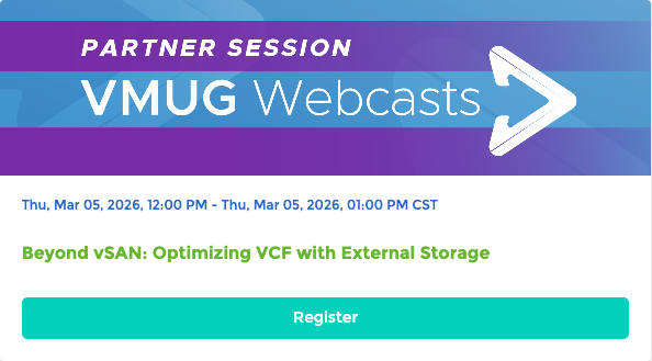IdentityJason's tweet photo. Webcast | Beyond vSAN: Optimizing VCF with External Storage. In this session, we’ll take a technical, administrator-focused look at running VMware Cloud Foundation with Pure Storage FlashArray. Register now and move past the basics. https://t.co/hgUBxdlNoP https://t.co/vptLbeBALd