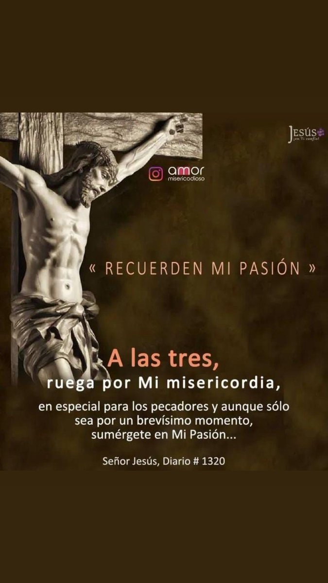 sgargbe's tweet image. Expiraste, amado Jesús, pero tu #Misericordia es derramada en el mundo entero, es la fuente de donde brota la vida eterna.

Fuente de vida, abarca al mundo entero y derrámate sobre nosotros.

#JesúsEnTiConfío ✝️🛐🙏🏻