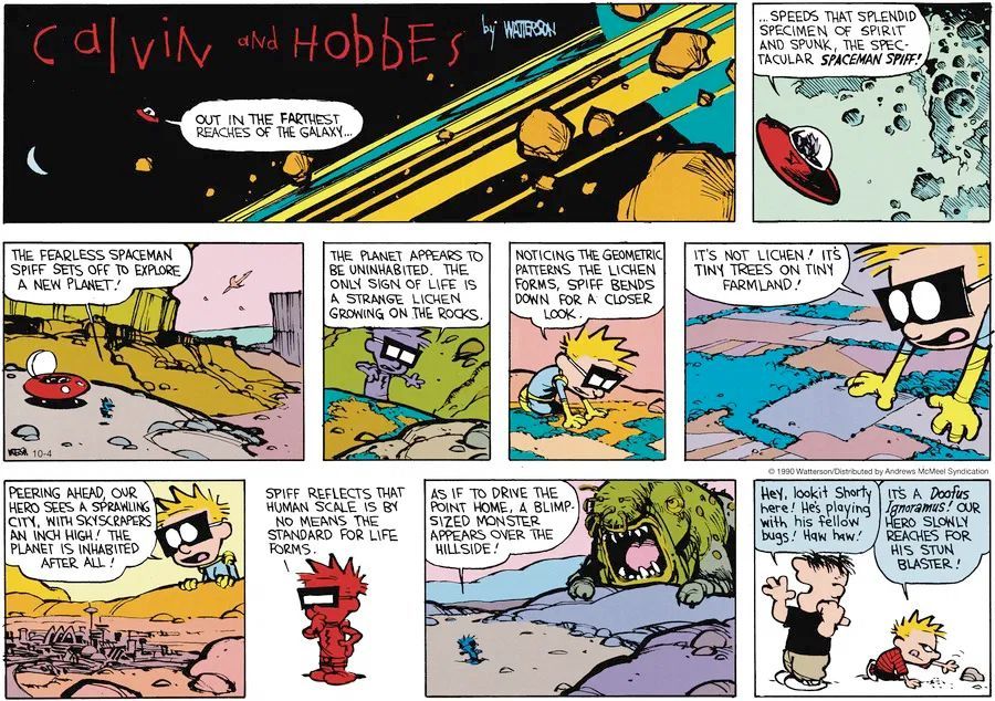 Full cinematic universe in his head…
Meanwhile it’s just a patch of dirt. 🚀
#CalvinandHobbes #SpacemanSpiff