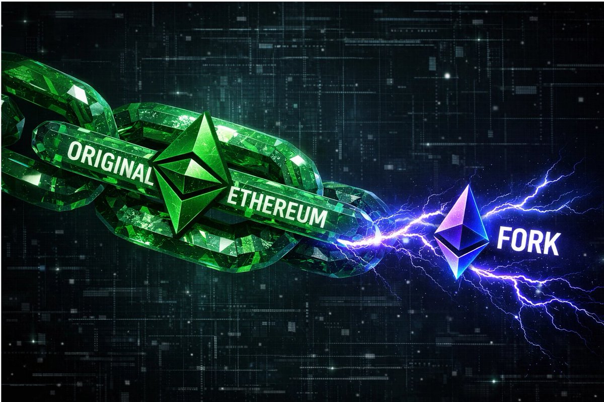 ILGIRAS0LE's tweet photo. On the left, the Ethereum Classic path stands straight and immutable, a beacon of fidelity to the original principles."
#Ethereum #EthereumClassic #Blockchain #Crypto #Innovation #Tradition #DigitalArt #TheFork #Web3 https://t.co/1z2lKNpeRQ