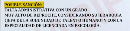 queloides's tweet photo. El ministerio notificó a Recursos Humanos del INABIF. Se abrió un expediente - investigación preliminar- que quedó en manos de Blanca Castro Cuba Guzmán, encargada de los procesos administrativos disciplinarios. La posible sanción: falta administrativa muy grave, considerando su jerarquía y su condición de licenciada en Psicología.