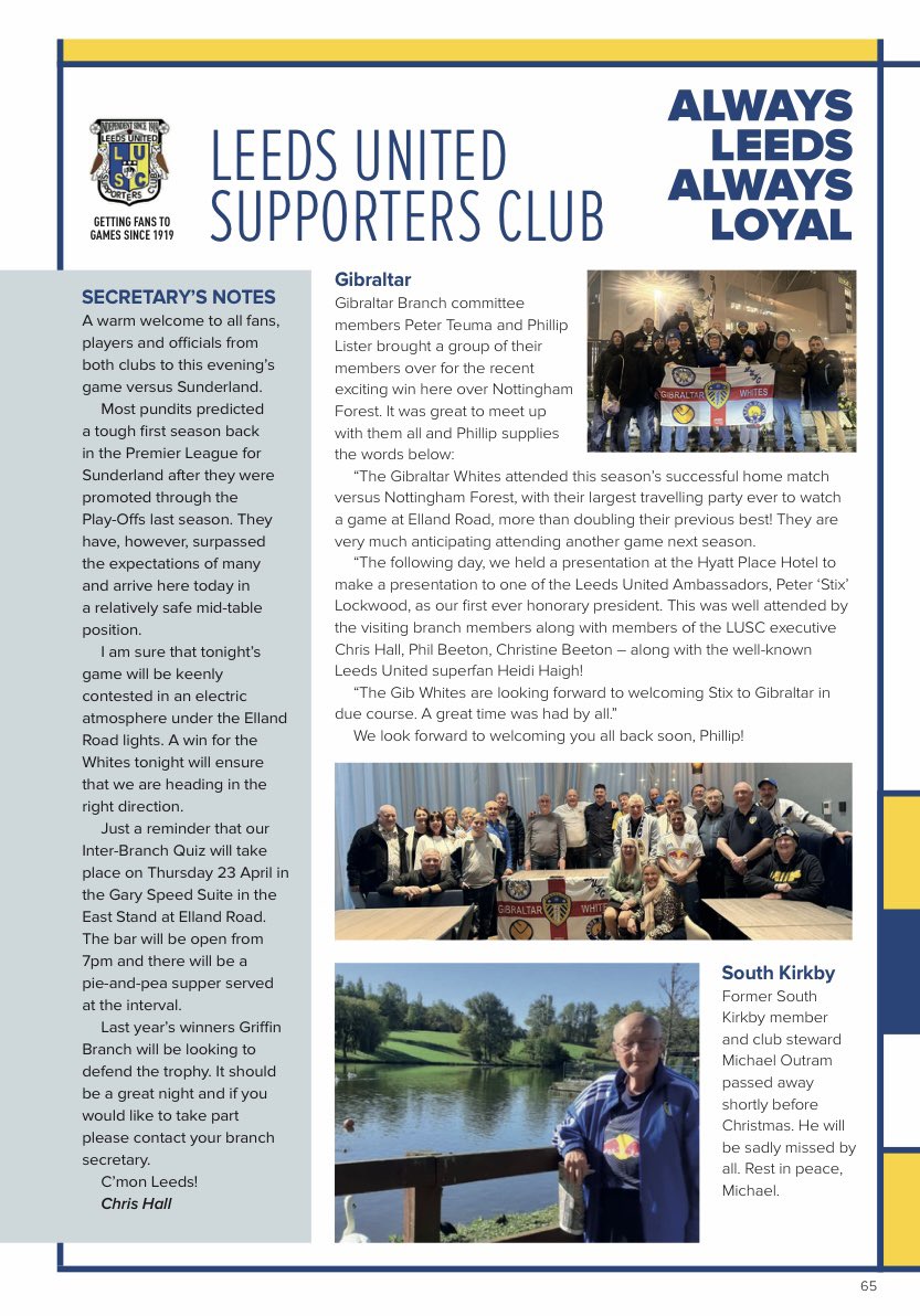 Leeds United Supporters Club tweet media