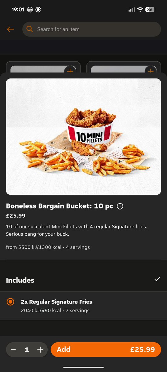 BillySummers88's tweet photo. @KFC_UKI @kfc 
£18 for 4 bags of chips someone is having fun with the pricing. https://t.co/4rC1G1YGBC