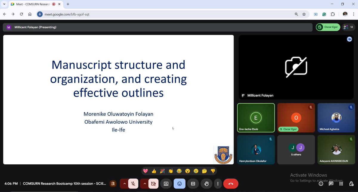comsurn_benin's tweet photo. ✈️Session 10 Highlights (Feb 22, 2026)

COMSURN, UNIBEN hosted Script writing and Manuscripts led by Prof. Morenike Ukpong covering manuscript structure, reporting guidelines, peer review &amp; publishing.

Watch: https://t.co/Y7cOM17dQA

#COMSURN #ScientificWriting #MedicalResearch https://t.co/Ngnj12jxiZ
