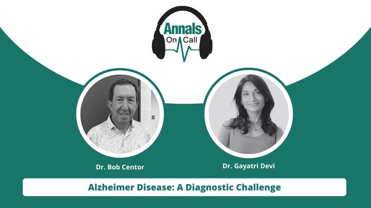 AnnalsofIM's tweet image. A new episode of Annals On Call is available online now. Listen as Dr. Robert Centor @medrants discusses the diagnosis of #Alzheimer disease with Dr. Gayatri Devi. bit.ly/40rsffT #CME available. #UncleBob