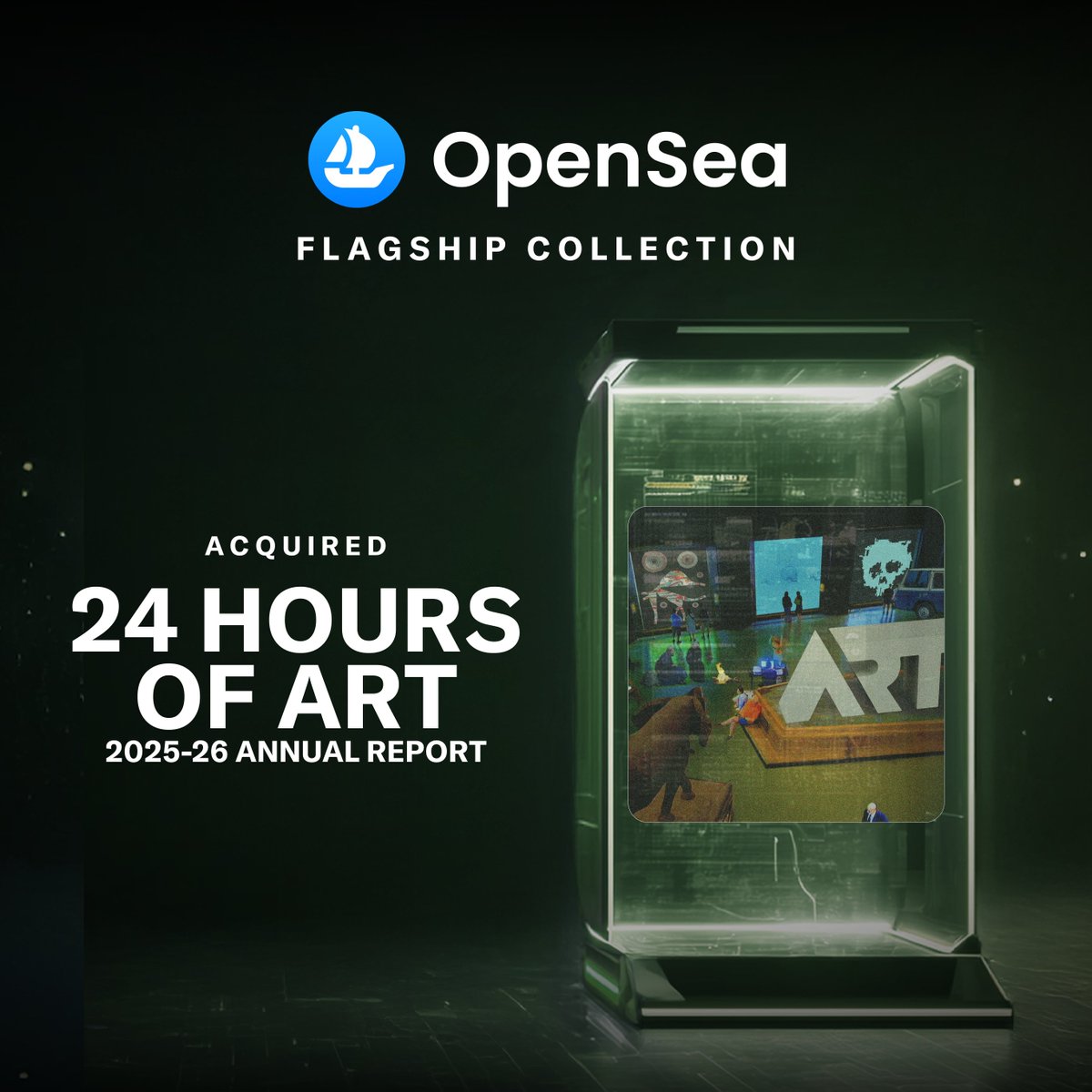 Joining OpenSea’s Flagship Collection…

<a href="/RogerDickerman/">RD</a>'s “24 Hours of Art: 2025 Annual Report” — an in-depth record chronicling a year of art, markets, and culture onchain.

More below. 👇