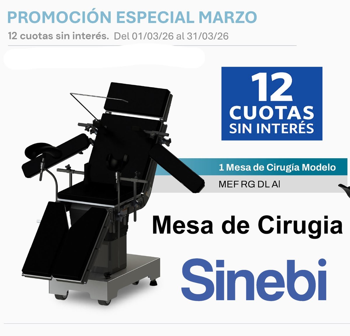 sinebi's tweet photo. Mesa de Cirugia y Sillon de Parto SINEBI en 12 Cuotas sin Interes - https://t.co/NfAA4Rg3bY https://t.co/7S6bbuKWIS