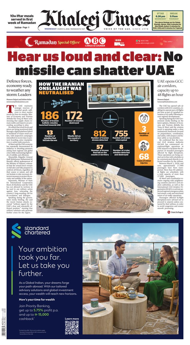 What's making headlines today? #KnowYourKT The front page of Khaleej ...