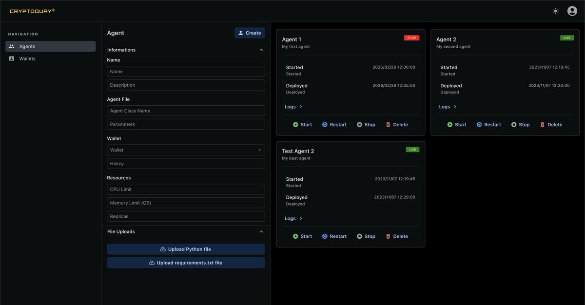 crypto_quay's tweet photo. Very close to Beta of "Algorithm Exchange" for selected crowd – first directed towards AI -trading algorithms on #SN79 @mvtrx_79 #Bittensor. Request us for Beta XS!

In addition, in 1 week, we are also releasing our Mining Service, also first serving #SN79 as a good test ground.

Final touches for both being done... Screenshot below. We think this will help to mining to flourish again. $TAO