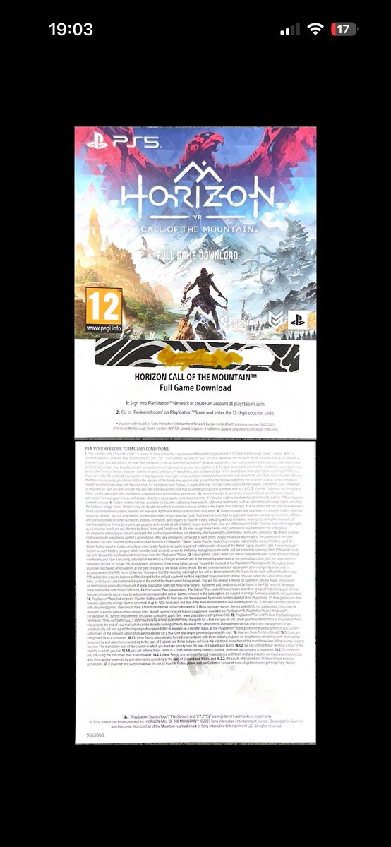xJaeCeex's tweet photo. Hey @PlayStationUK @AskPlayStation. Bought PSVR2 bundle in 2024, but the Horizon code expired Feb 2026. Support won't help because it "expired after the purchase date"—which is why I'm asking for a new one! Help a loyal fan out with a replacement? 🎮 #PSVR2 #PlayStation https://t.co/9agXhjvcQc
