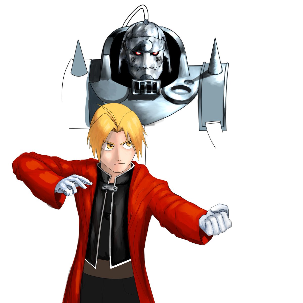 RenWave00's tweet photo. Ed &amp; Alphonse WIP https://t.co/FwU3ToZq9s