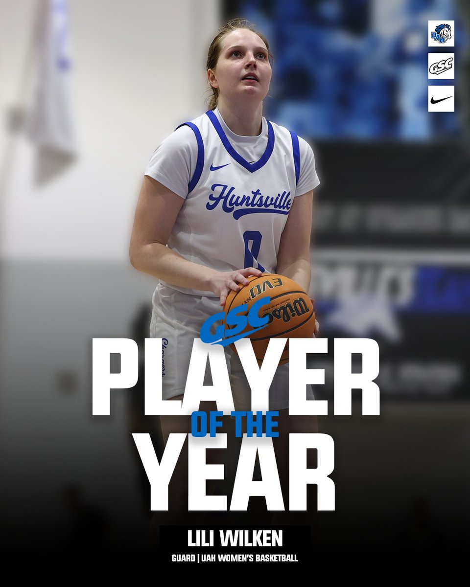 UAHChargers's tweet photo. Congratulations to our @UAH_WBB GSC Women’s Basketball Season Award winners! 

🏆Player of the Year: Lili Wilken, UAH
🏆Coach of the Year: Allen Sharpe, UAH
🌟First Team All-GSC: Lili Wilken, UAH
🌟Third Team All-GSC: Bella White, UAH https://t.co/McVbOYMOyQ