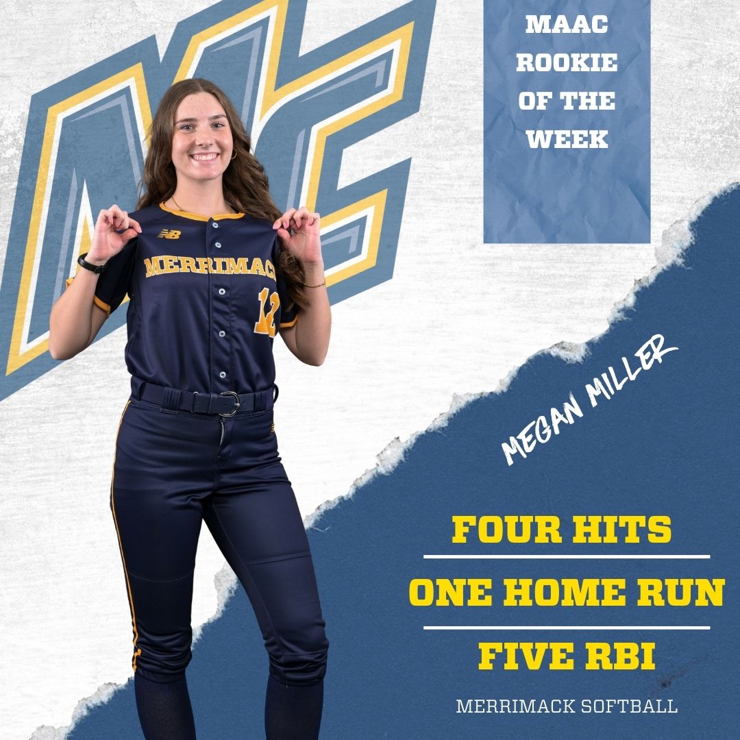 MerrimackSB's tweet image. It's Miller Time!

Megan Miller Wins @maacsports Softball Rookie of the Week!

#GoMack