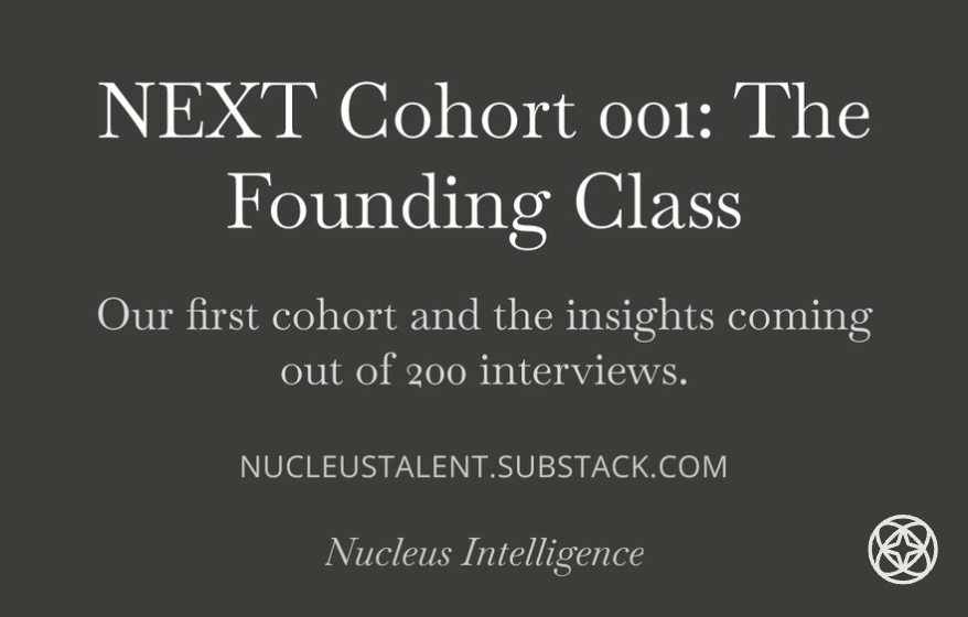 alexklein0x's tweet photo. to my wonderful clients who put up with me the last couple months, thank you. was not expecting the gates to open how they have and am grateful you've stuck with me.

NEXT started as an experiment. it quickly became something real and will be a core part of nucleus going forward.

think neo for investors. a positive sum community for the next generation.

a place where exceptional young people meet the investors practicing the craft at the highest level.

in the post i share the cohort, the process, and lessons from ~200 interviews.

program kicks off tomorrow. fellows flying in from across the country.

grateful to the partners who took a bet on us and to a very special founding class. thank you. truly. 

substack in comments.