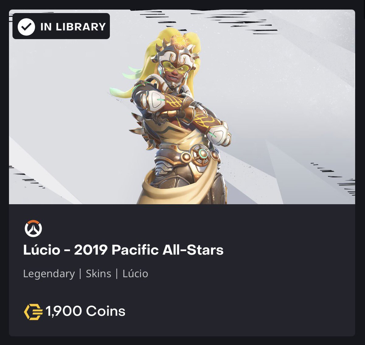 LucioUpdatesOW's tweet photo. 🐸 Helloo froglings!!

It would seem we are rather lucky today! With the all stars skins back in shop, this includes #Lúcio’s 2019 Pacific All-Stars! You can see i already have it.. It’s my favorite!

Will you be purchasing? Let me know! 💚 https://t.co/kssl7fW24b