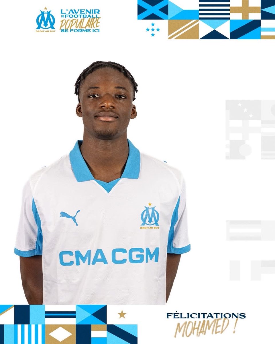 OMCdF's tweet photo. Notre @OMCdF Mohamed Baradji (2008, DC) paraphe ✍️ un contrat stagiaire pro de deux ans avec #OM 👍👌👏 https://t.co/LHmw0D9avs