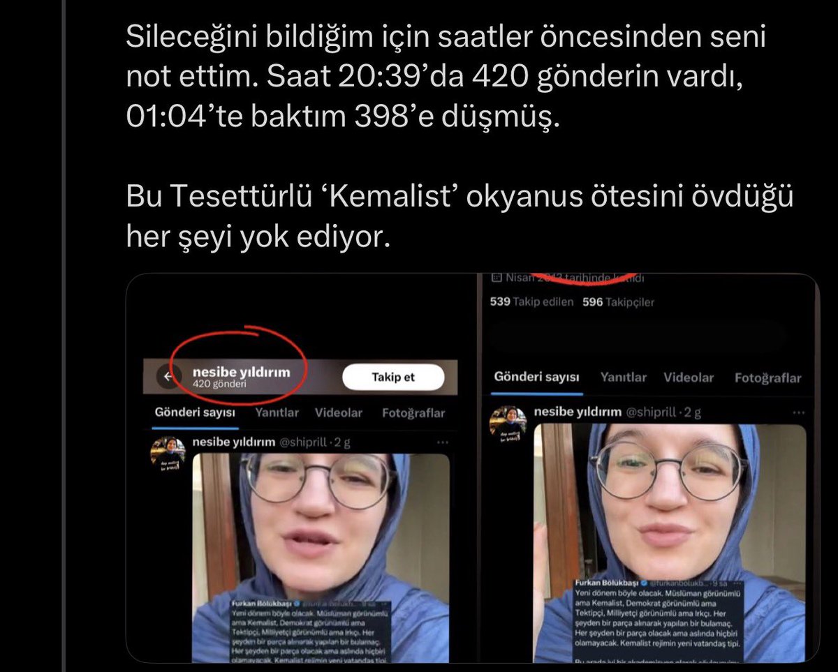 Şimdi bu soldaki şarlatanın benim hakkımda ne dediğini zerre kadar önemi yok ama diyeceksiniz ki peki madem niye paylaşıyorsun?

Söyleyeyim;
Bu nesibe isimli şarlatanın fetö sever olduğu bir çok yerden ispatlandı tescillendi ve yayınlandı ama yüzsüzlük hadsafhada olduğu için hala