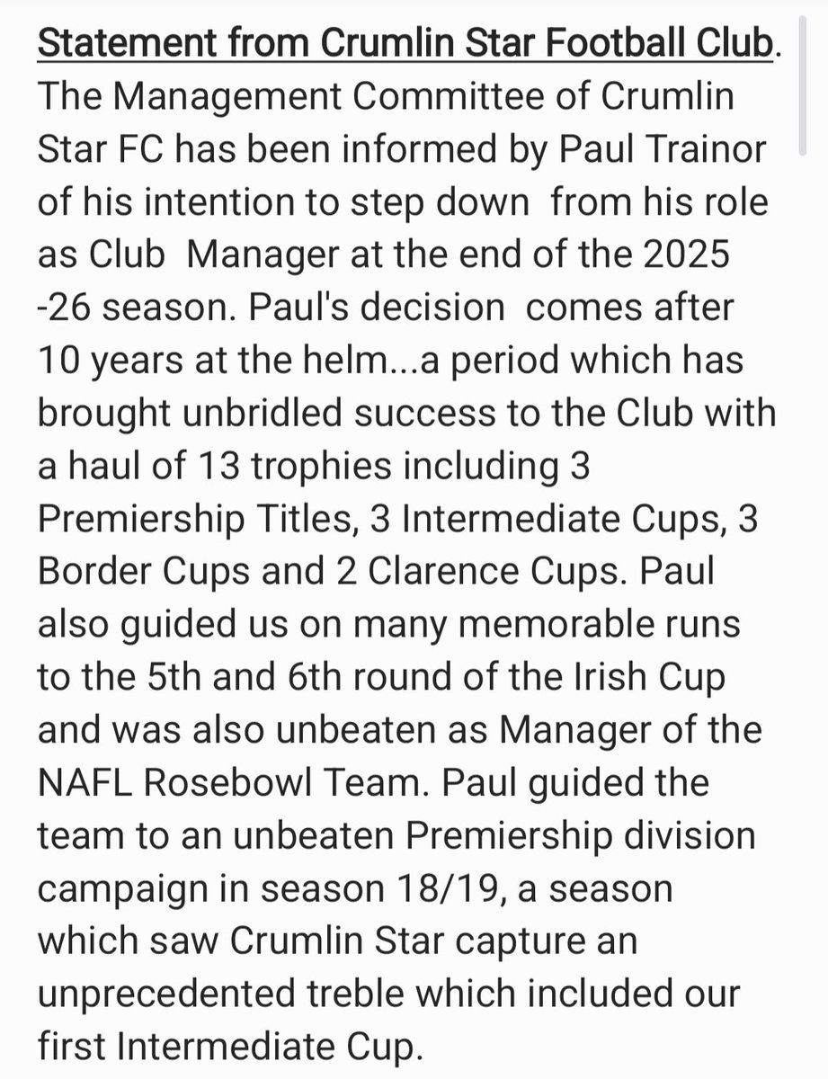 Crumlin Star Football Club💚⭐ tweet media