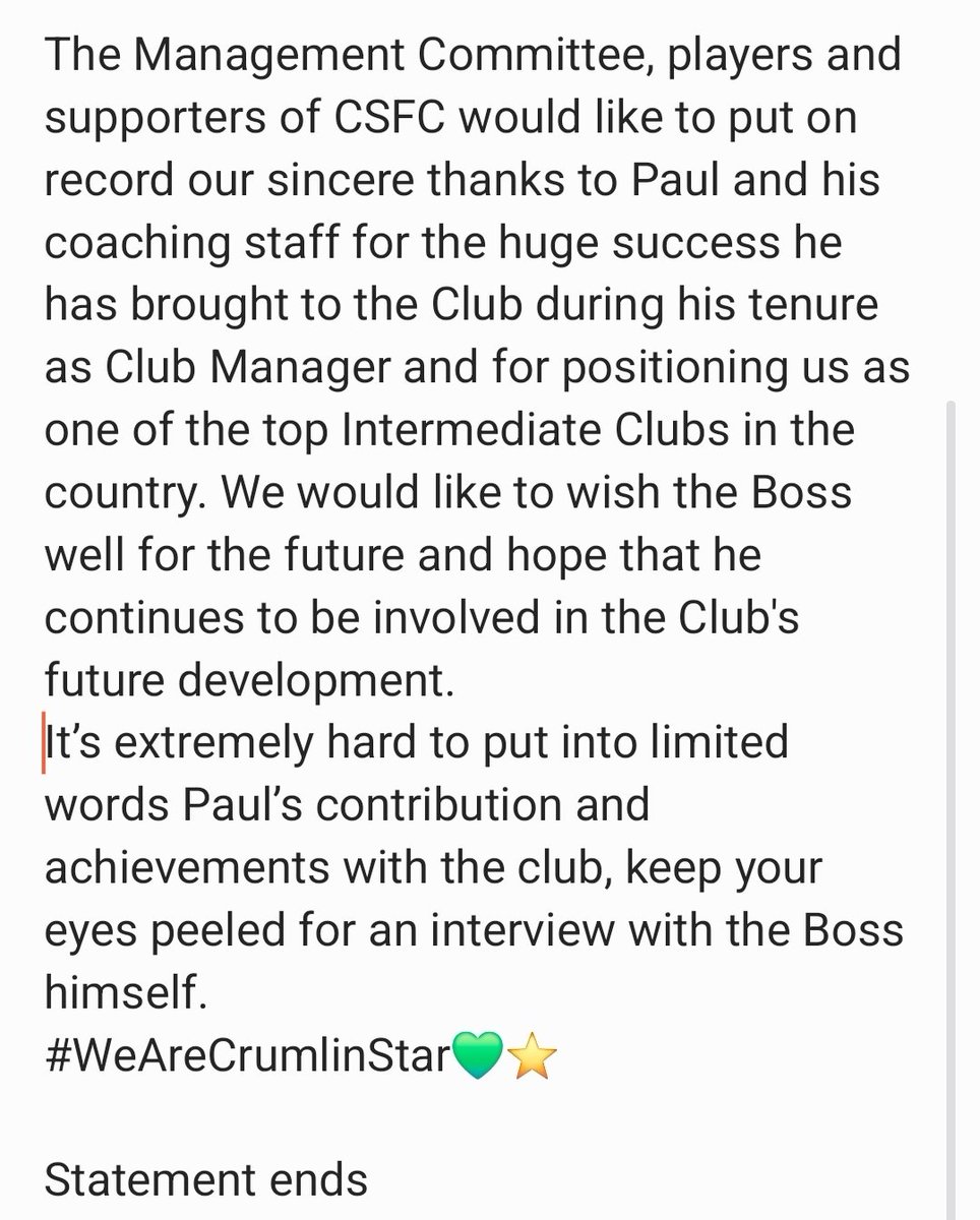 Crumlin Star Football Club💚⭐ tweet media