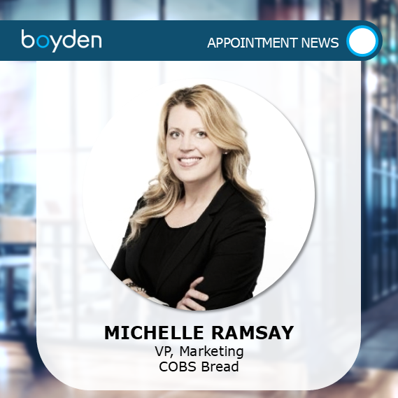 BoydenCanada's tweet image. Boyden shares #COBSBread appointment news: welcoming new #VP, Marketing, Michelle Ramsay. 

Recruitment co-led by Lisa Kershaw &amp;amp; Brent Cameron.

#executivesearch #executiverecruitment #leadership