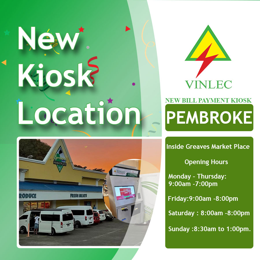 VINLEC has expanded its self-service payment options with the launch of a new bill payment kiosk at Greaves Marketplace, Pembroke. The kiosk went live on Monday, 2 March 2026 and reflects VINLEC’s ongoing thrust to improve customer convenience.
