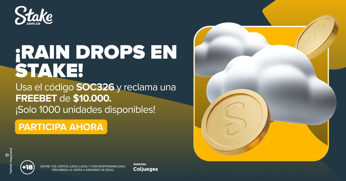 StakeColombia's tweet image. 🚨🌧️ ¡RAIN DROP ACTIVO HOY! 🌧️🚨

Stakers, atentos 👀
Ya está disponible el código SOC326 con solo 1000 unidades listas para reclamar.
Es por tiempo limitado y se van volando 💨

¿Vas a dejar que otro lo tome por ti?

👉 Redímelo ahora: shorturl.at/7HJaM

#RainDrop #Stake