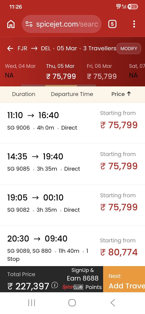 jaguar_96's tweet photo. @narendramodi @PMOIndia @ndtvindia @aajtak @flyspicejet 
See how spice jet support stranded passengers from use. Fare skyrocketing. https://t.co/JGSKMR1hBi