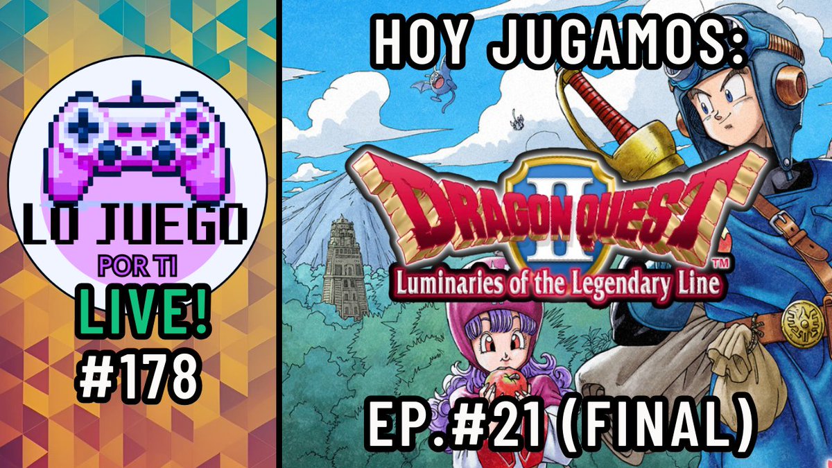 Recordatorio amigable de que hoy ¡jugamos el (posible) episodio final de Dragon Quest II HD-2D Remake!  Ha sido un mes entero de una emocionante aventura, pero ya estamos en el gran final contra el omnipotente Hargon. ¿Podremos derrotarlo (sin bajarle la dificultad)?