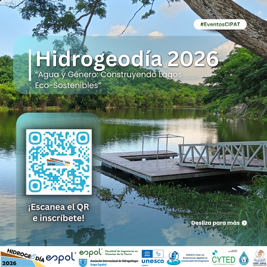 CipatEspol's tweet photo. #EventosCIPAT | La Cátedra UNESCO en Geociencias Aplicadas al Desarrollo Sostenible de @CipatEspol te invita a sumarte al #Hidrogeodía2026 “Agua y Género: Construyendo Lagos Eco-Sostenibles” por el #DíaMundialDelAgua en la @espol ¡CUPOS LIMITADOS! Inscríbete escaneando código QR https://t.co/CvoOgwuwGY