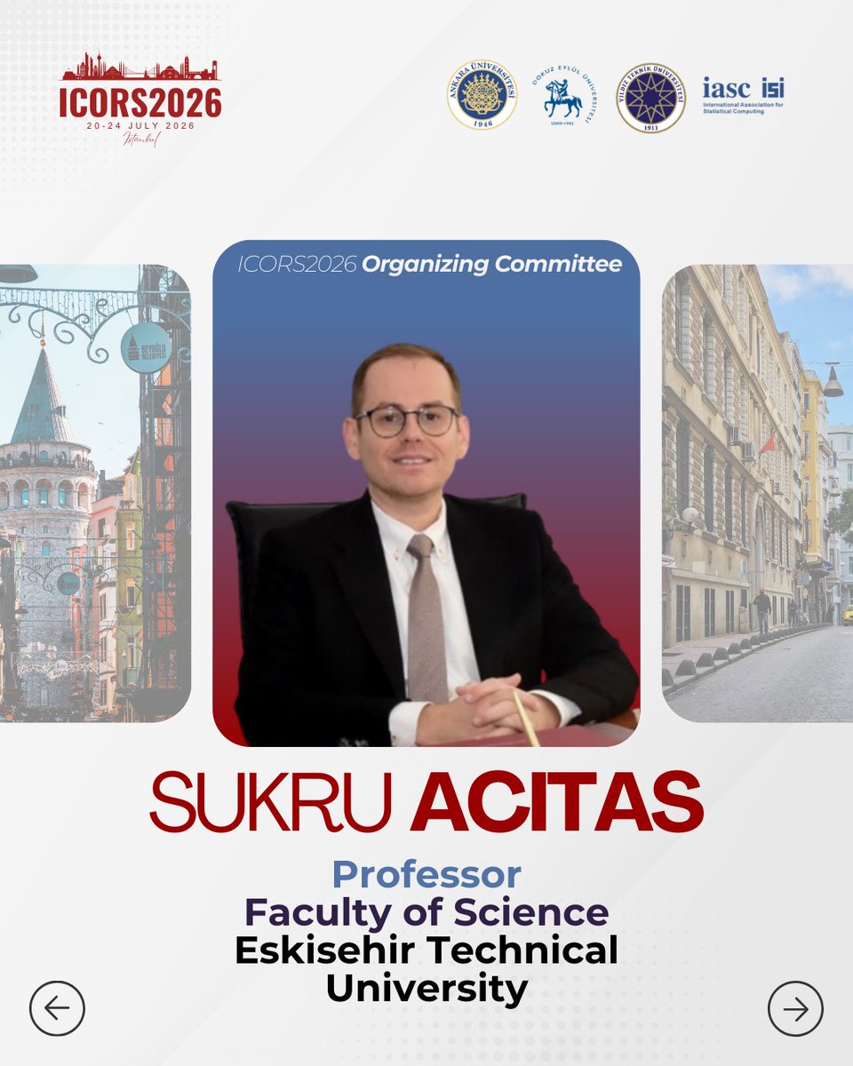 icors2026's tweet photo. 📢Meet the Organizing Committee of ICORS2026!

International Conference on Robust Statistics 
🗓️ July 20–24, 2026
📍 Yıldız Technical University – Davutpaşa Congress Center https://t.co/PtnKJQlCb2