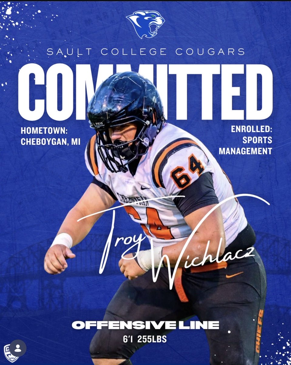 I’m glad to be announcing my commitment to sault college.