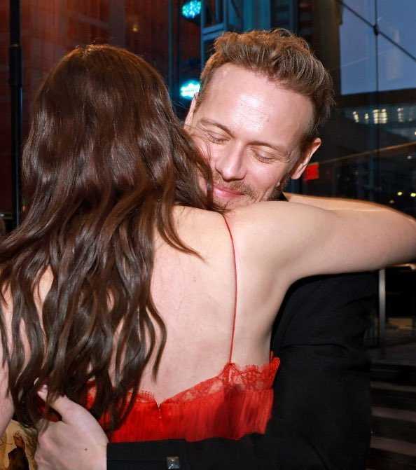 MbRobsten's tweet photo. The way she hugged him so tight… and he just melted into her. Look at his smile... His safe place 🥹💙 https://t.co/NyNLLu3q9k