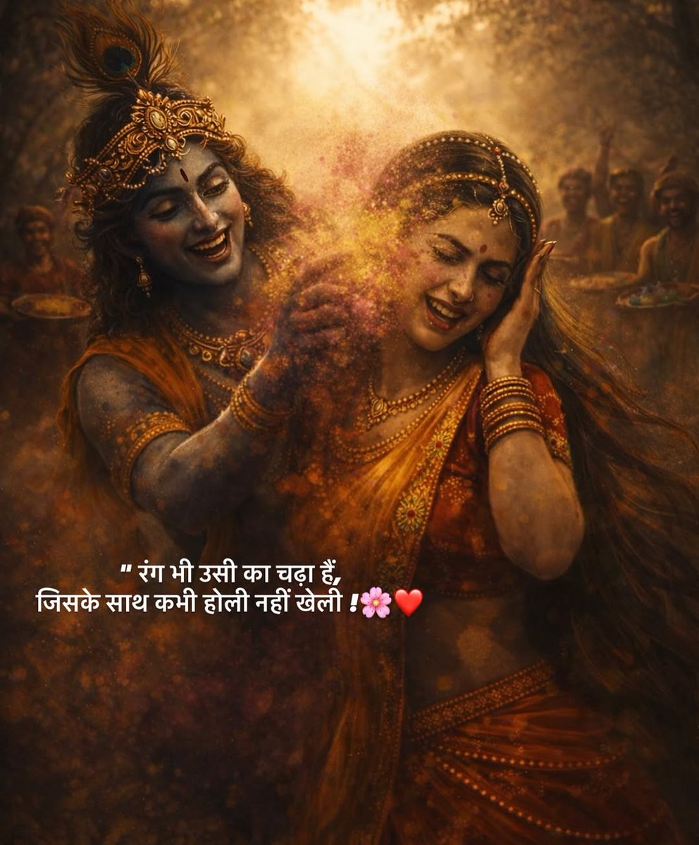 Geetashloks's tweet photo. " रंग भी उसी का चढ़ा हैं, जिसके सा��� कभी होली नहीं खेल पाएंगे "  💗 https://t.co/lCAX0v2Ik3