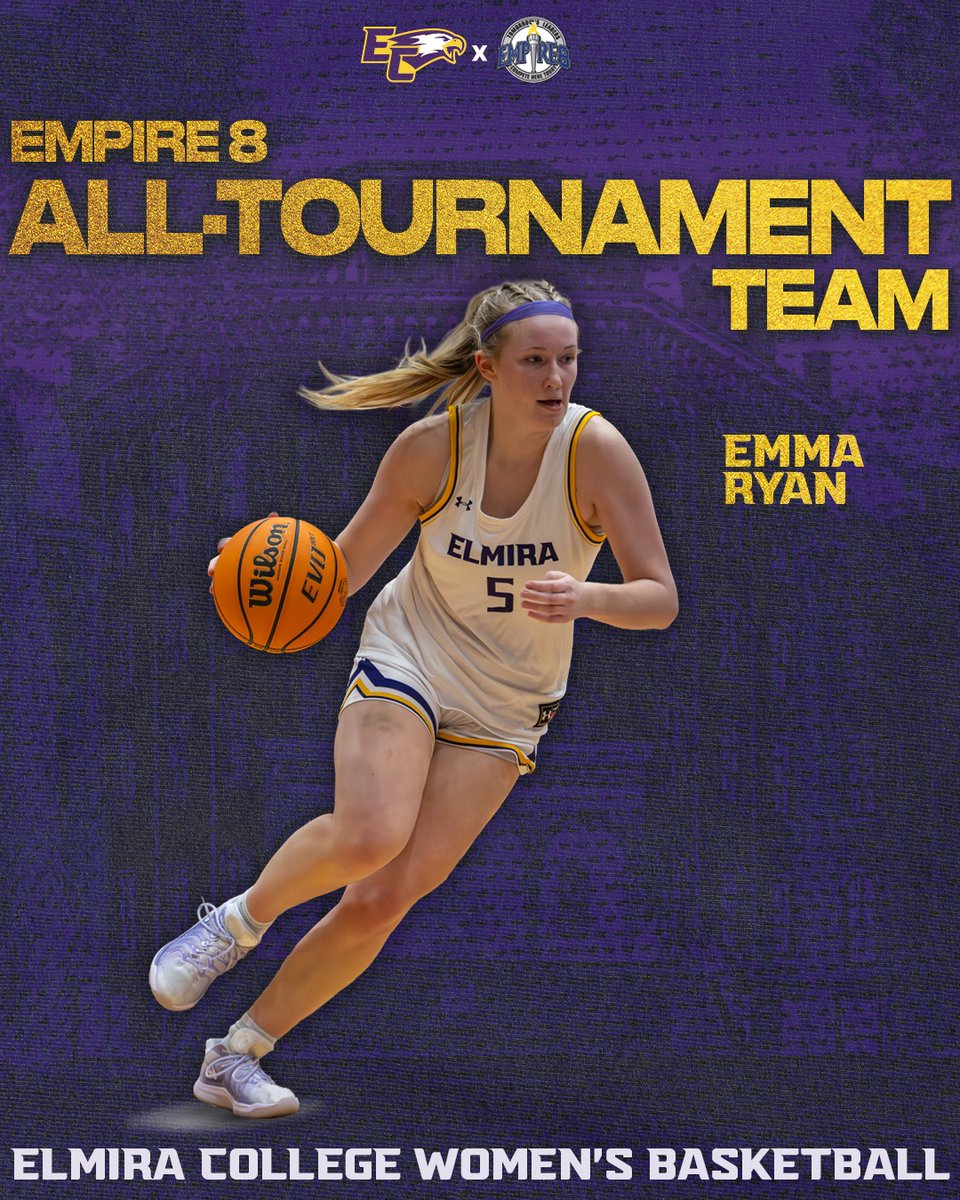 ECSoaringEagles's tweet photo. 🏀ALL-TOURNAMENT TEAM🏀

Emma Ryan lands a spot on the E8 All-Tournament Team after tallying 31 points, five rebounds, and three steals!!

#TogetherWeFly #FightOn4EC #ElmiraProud https://t.co/RZkdt8lyCe